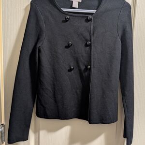 H&M Black Double-Breasted Women's Blazer